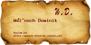 Wünsch Dominik névjegykártya