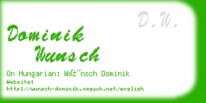 dominik wunsch business card